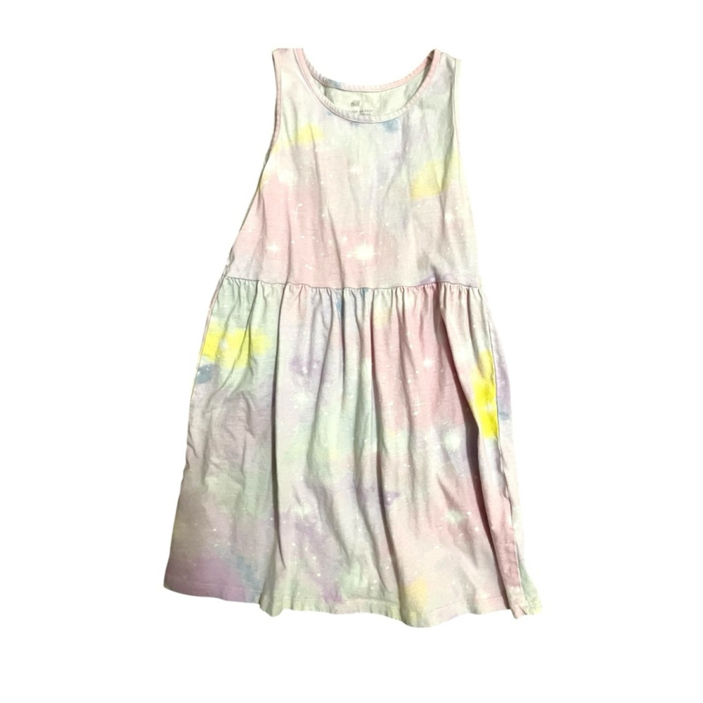 Girls H&M Dress Bundle, Girl’s Size 6X/7, Puppy & Galaxy Tie Dye Print - Picture 3 of 6